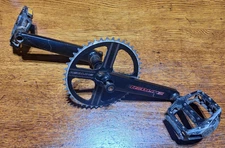 2004 Redline Proline Pro Flight BMX Bike Crank Set, Sprocket, Pedals, 180mm