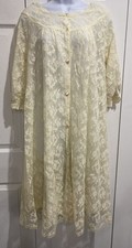 Vintage Lady Leonora 1950's Lace Nightgown Robe Size S Excellent Condition