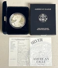 1999 American Eagle 1 Oz Silver Dollar Coin with COA and Box - P Mint Mark