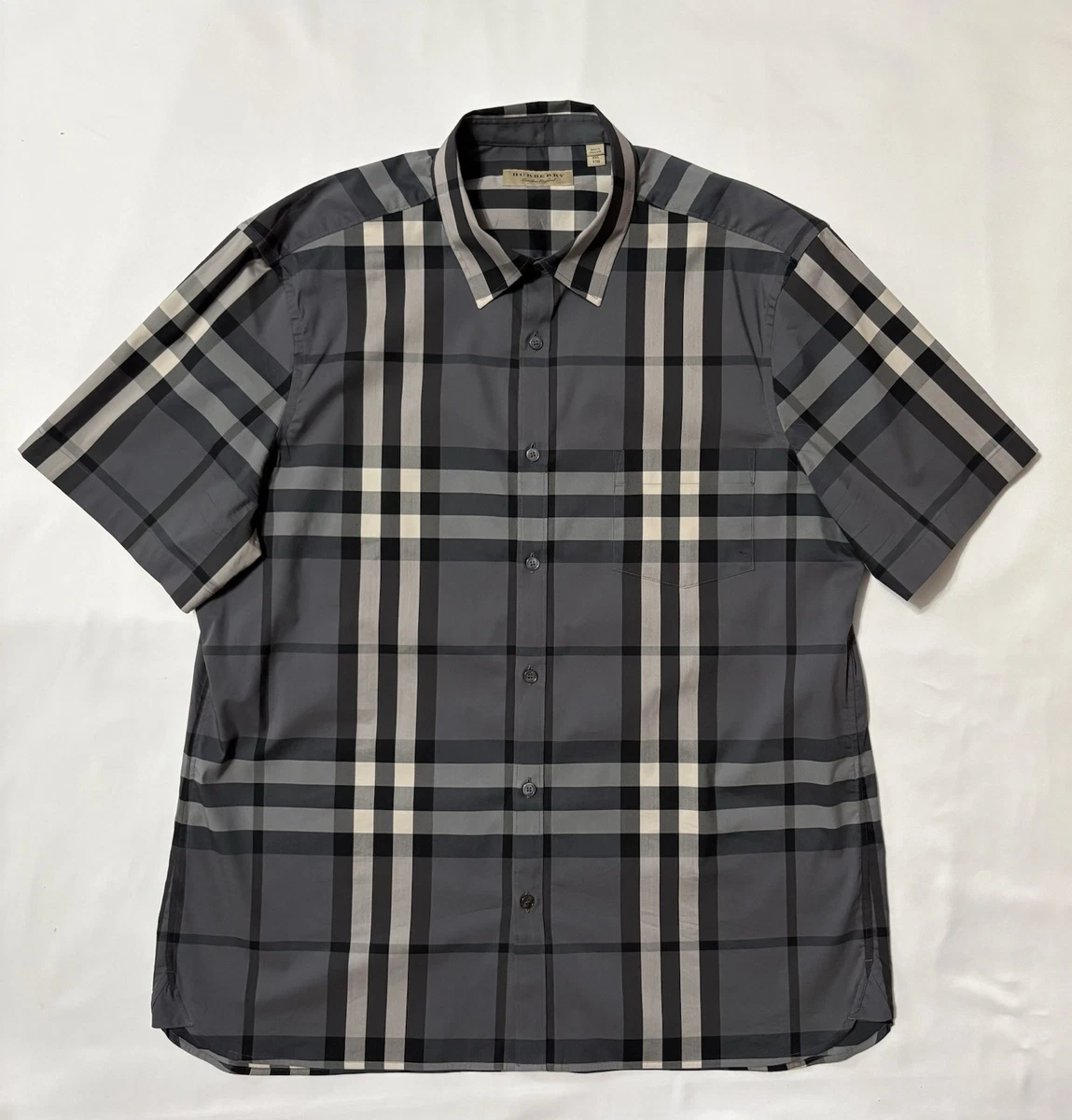 Burberry Short Sleeve Regular Fit Casual Button-Down Shirts for