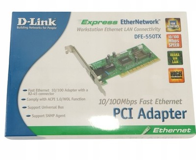 D-Link DFE-530TX+ Fast Ethernet Adapter 10/100 PCI Card VINTAGE STILL IN PLASTIC