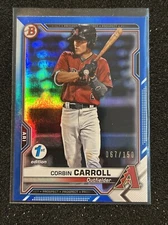 2021 Bowman - Prospects Blue Border #BP-142 Corbin Carroll /150 (RC)