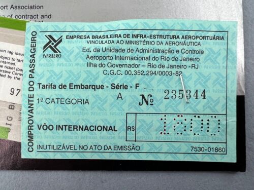 BRITISH AIRWAYS FLUGTICKET BRASILIEN RIO FLUGHAFEN ABFLUG STEUER EINNAHMEN STEMPEL