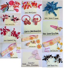 Vintage GYMBOREE Girls Hair Accessories Choice Curly Korker Ribbon Bows Clips