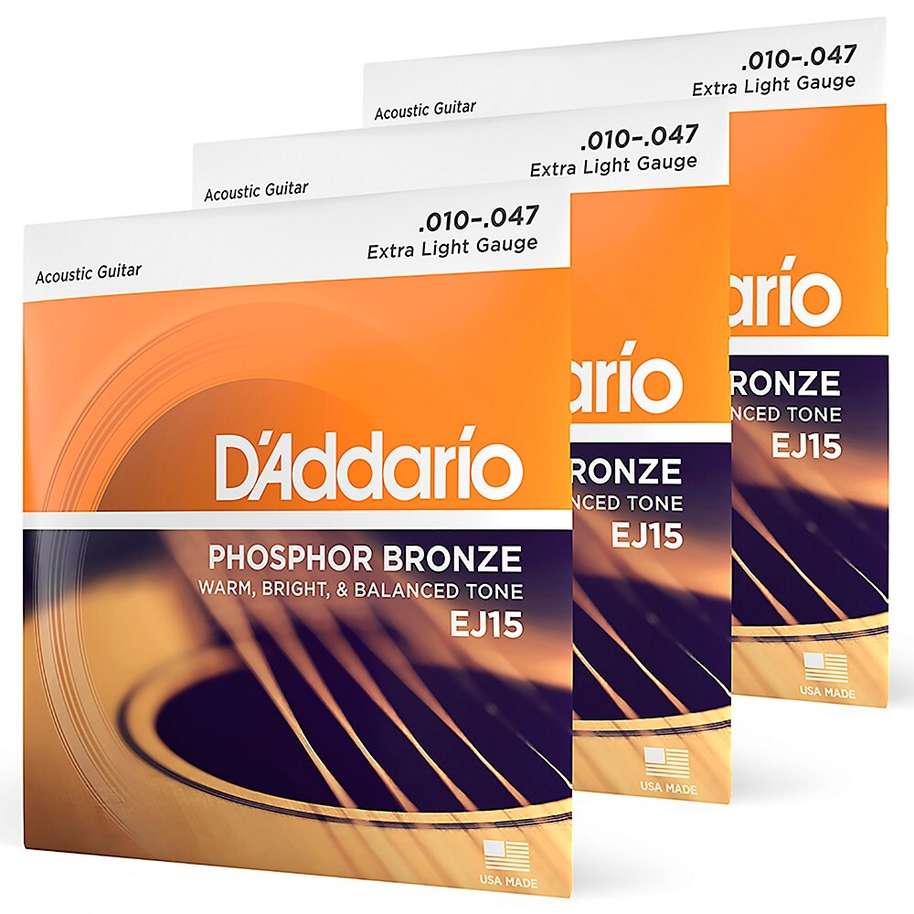 DAddario EJ15 Phos Bronze Сверхлегкая акустическая система в 3-х комплектациях