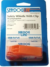 Sea Dog Safety Whistle with Clip - Made in USA - Very Loud - Free Shipping