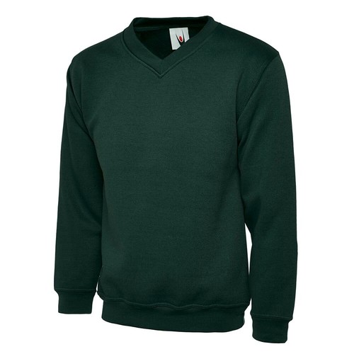 Premium V-Neck Sweatshirt by Uneek UC204 - Men's Unisex - XS to 4XL - Picture 2 of 5