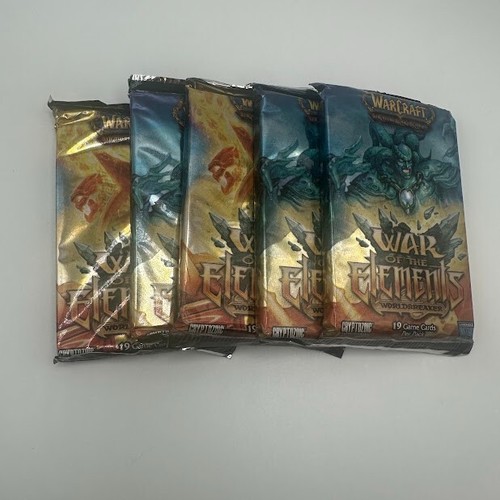 WOW War of the Elements Worldbreaker 5 Factory Sealed Booster Packs Unweighed