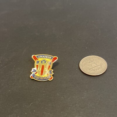 Collectible Amateur ASA Softball Pinback Lapel Pin Hat Pin Enamel ...
