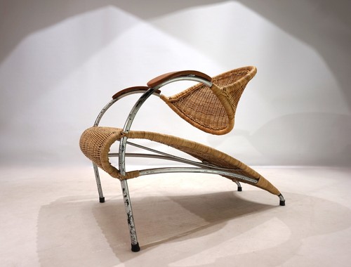 Rattan Streamline Loungesessel, 1970 - Bild 21 von 24