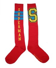 DC Comics Superman Varsity Knee High Socks NWT