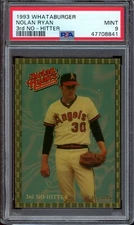 1993 Whataburger Nolan Ryan Baseball 3rd No-hitter PSA 9