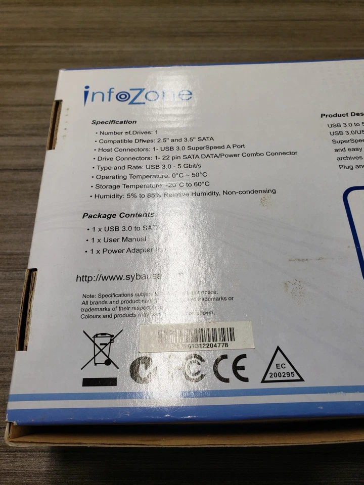 Syba USB 3.0 to SATA 6G Cable SY-ADA20079 Windows XP / Vista / Windows 7 - Image 3 of 4