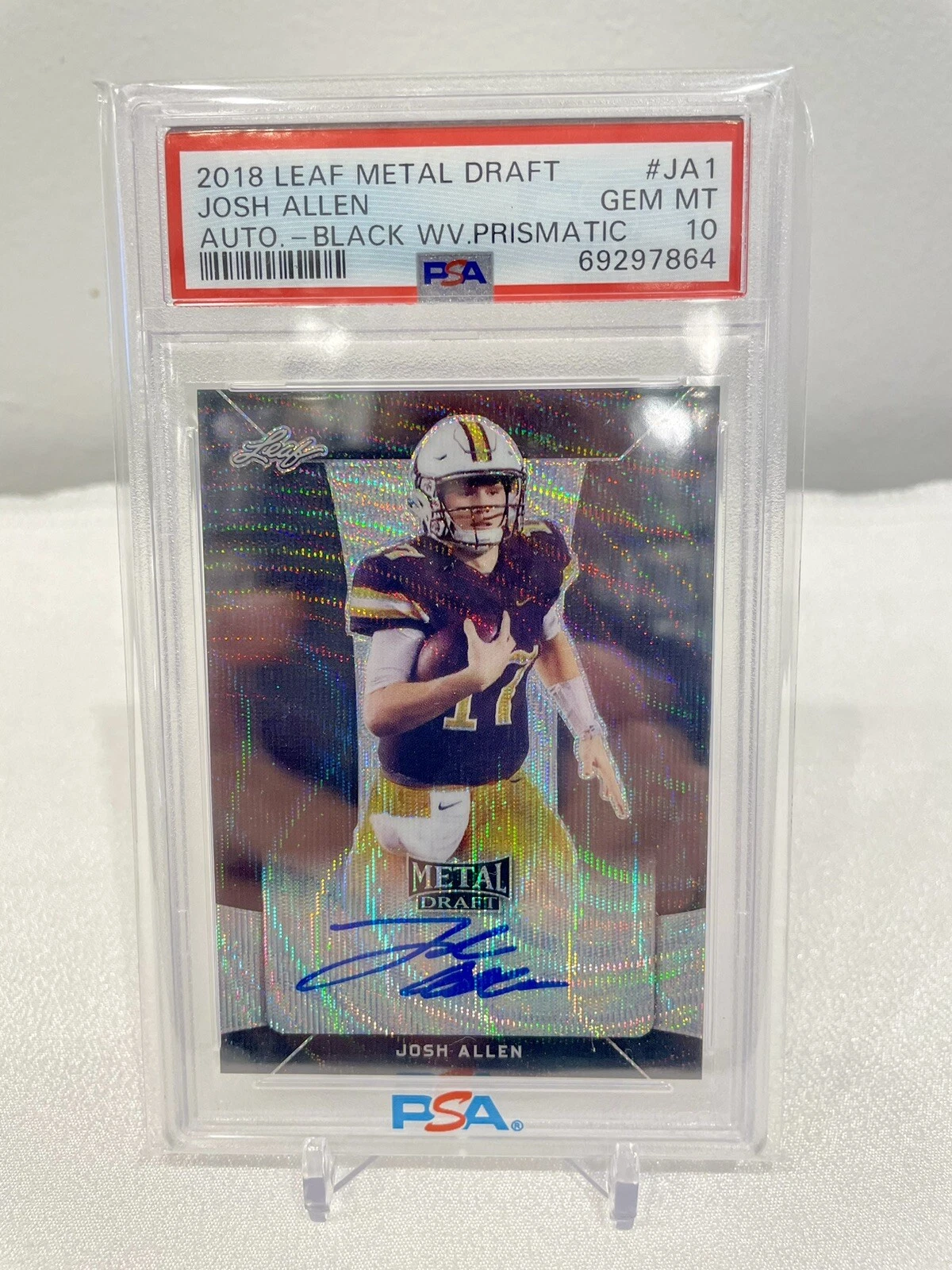 Josh Allen Leaf Metal Draft Autographs #JA1 Black Prismatic