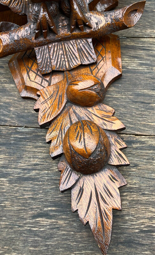 LARGE CARVED BLACK FOREST GLASS EYE EAGLE COUNTRY HOUSE WALL BRACKET SHELF - Picture 5 of 23