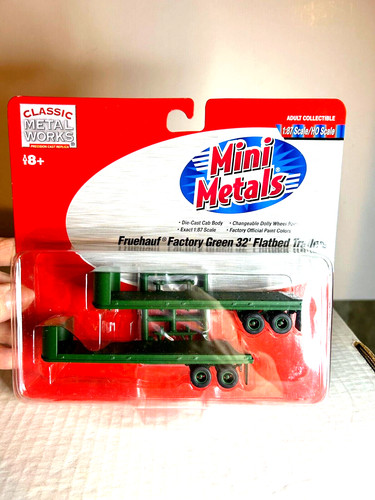 C.M.W. Remolques de cama plana Mini Metals #31127 2-Fruehauf 32' H.O. 1:87 | Zustand: New