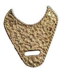 Vintage Country Western Square Dance Scarf Slide Gold Tone