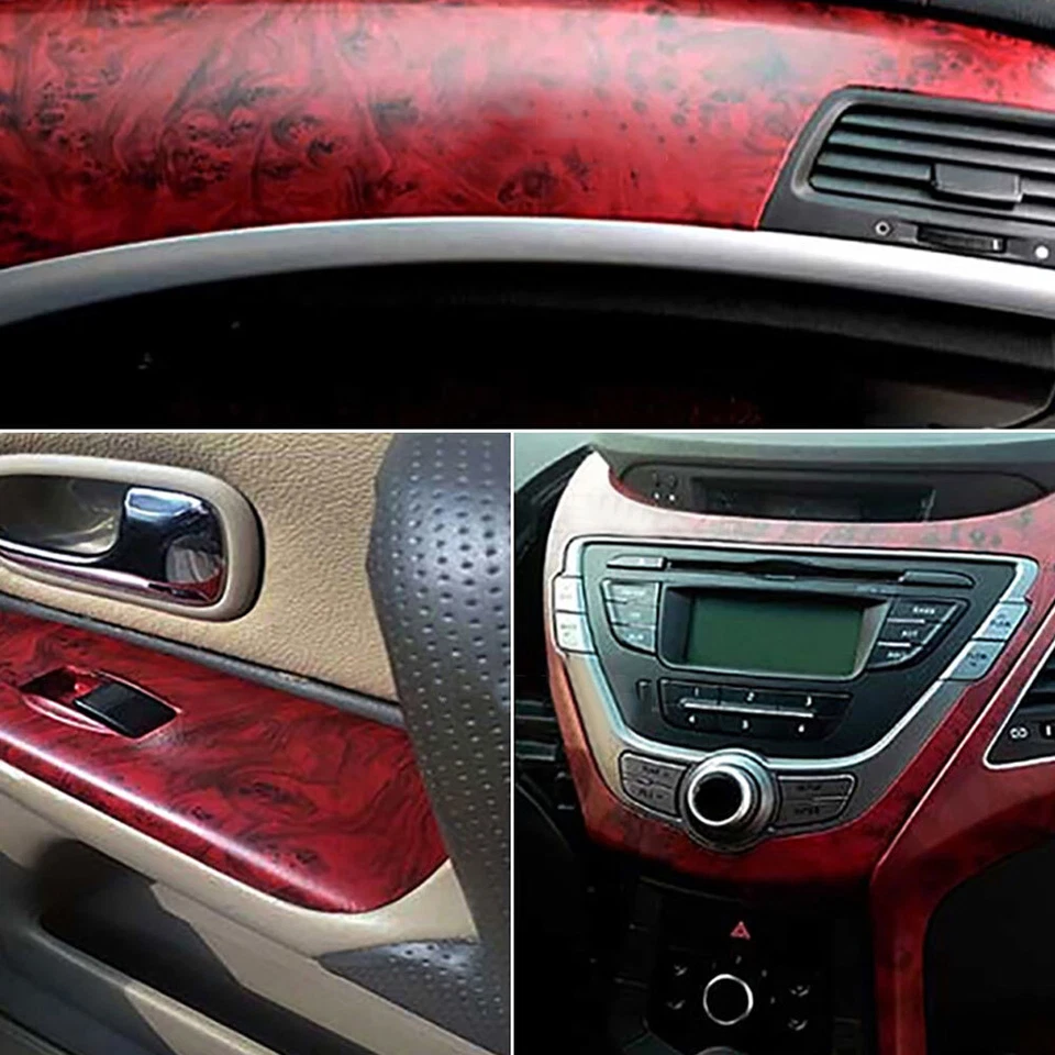 Película adhesiva envoltura de vinilo texturizado grano madera brillante mate hágalo usted mismo accesorios para automóvil Foto 2 de 4