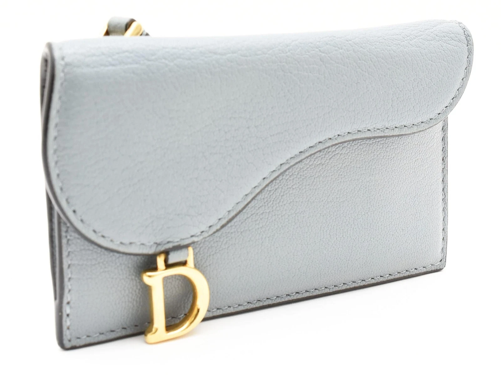 Christian Dior Porte Carte Bi Pliable Selle Portefeuille Porte Monnaie Rabat Sac à Main Compact