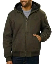 G.H. Bass & Co. Men's Sherpa Lined Canvas Bomber Jacket / Size Small/ New