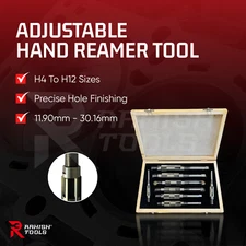 Adjustable Hand Reamers  9 Pcs  Set A- I H4- H12 15/32" to 1 3/16" HSS USA