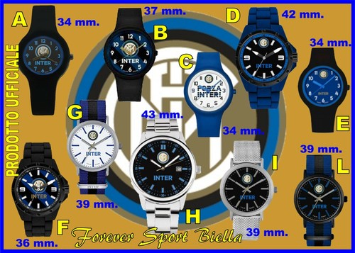 OROLOGIO DA POLSO FC INTER 1908 uomo / donna / bambino ORIGINALE | eBay