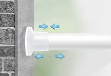 Moyeno Shower Curtain Rod Tension Rod Adjustable, No Drill  83 - 122 inches 