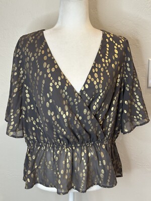 NWT Modcloth Celebrating Progress Peplum Wrap Top Size 1X AH3320d
