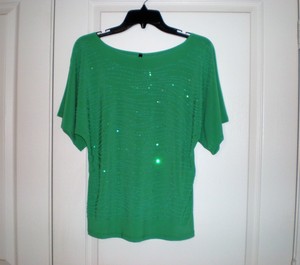 green batwing top