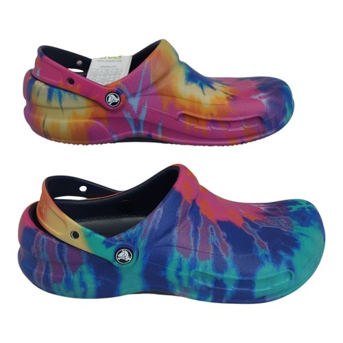 Crocs Bistro Graphic Clog Unisex M10 W12 Tie-Dye Slip-Resistant Work Shoes - Picture 3 of 11