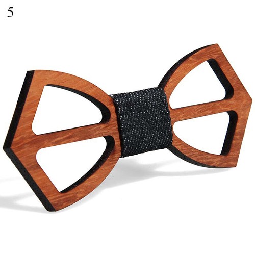 Men's Wooden Bow Tie Wedding Party Wood Bowtie Gift Adjustable Necktie Formal - Picture 5 of 67