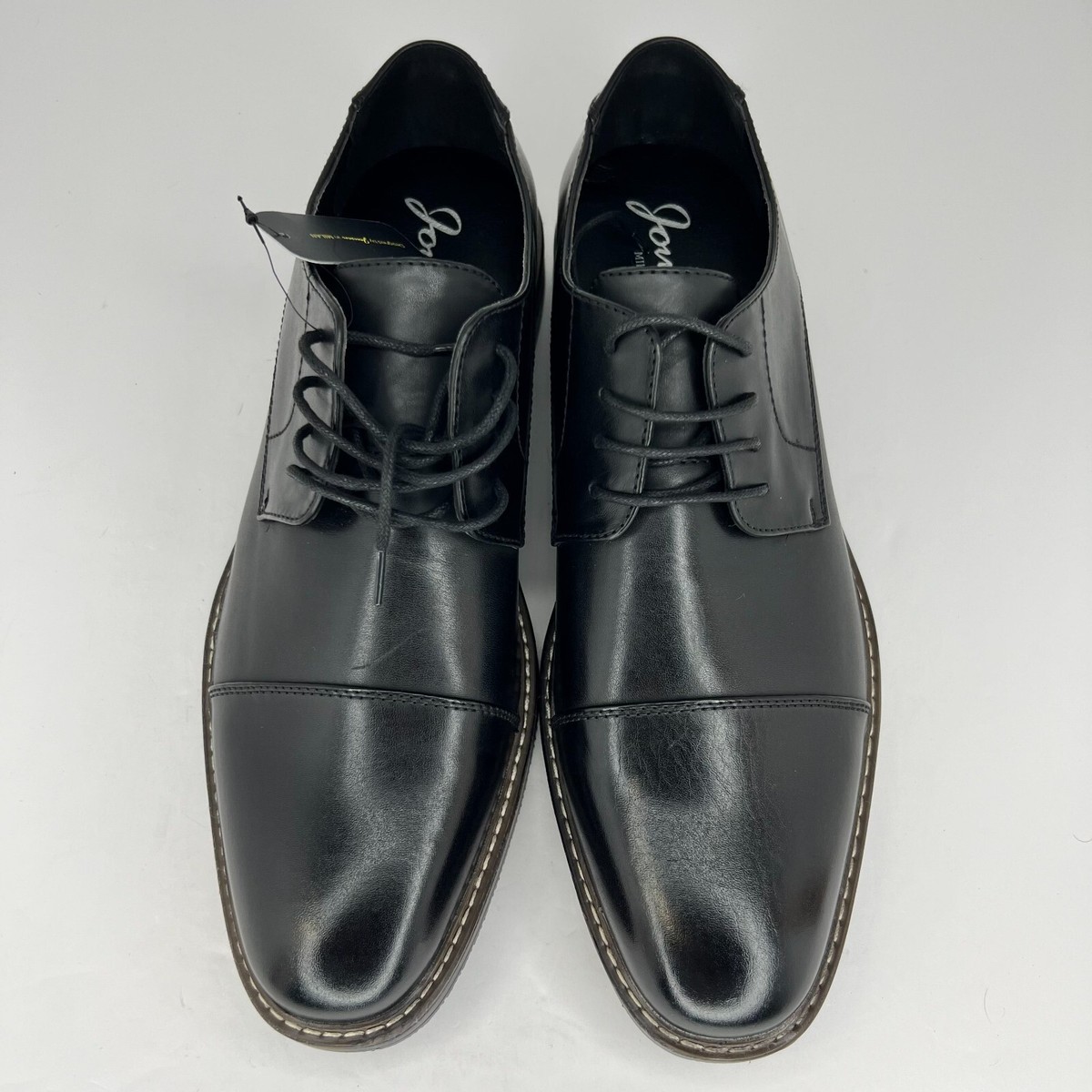 Jousen Mens DDH23021 Black Polished Oxford Leather Cap Toe  display picture 2