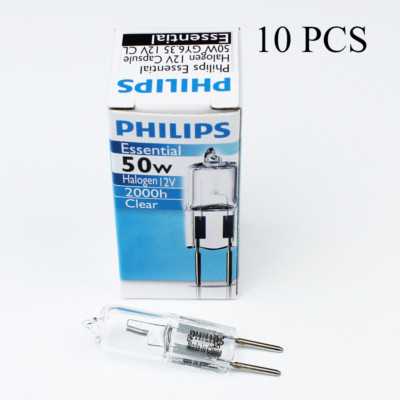 10 pcs Philips JC 12V50W GY6.35 clear light essential 2000hours life lamp bulb