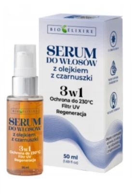 BIOELIXIRE BLACK CUMIN OIL HAIR SERUM biotin UV & high temperature protect 50ml