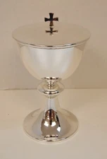 BEAUTIFUL USED SILVER PLATED CHURCH CIBORIUM #804 - 3 AVAILABLE