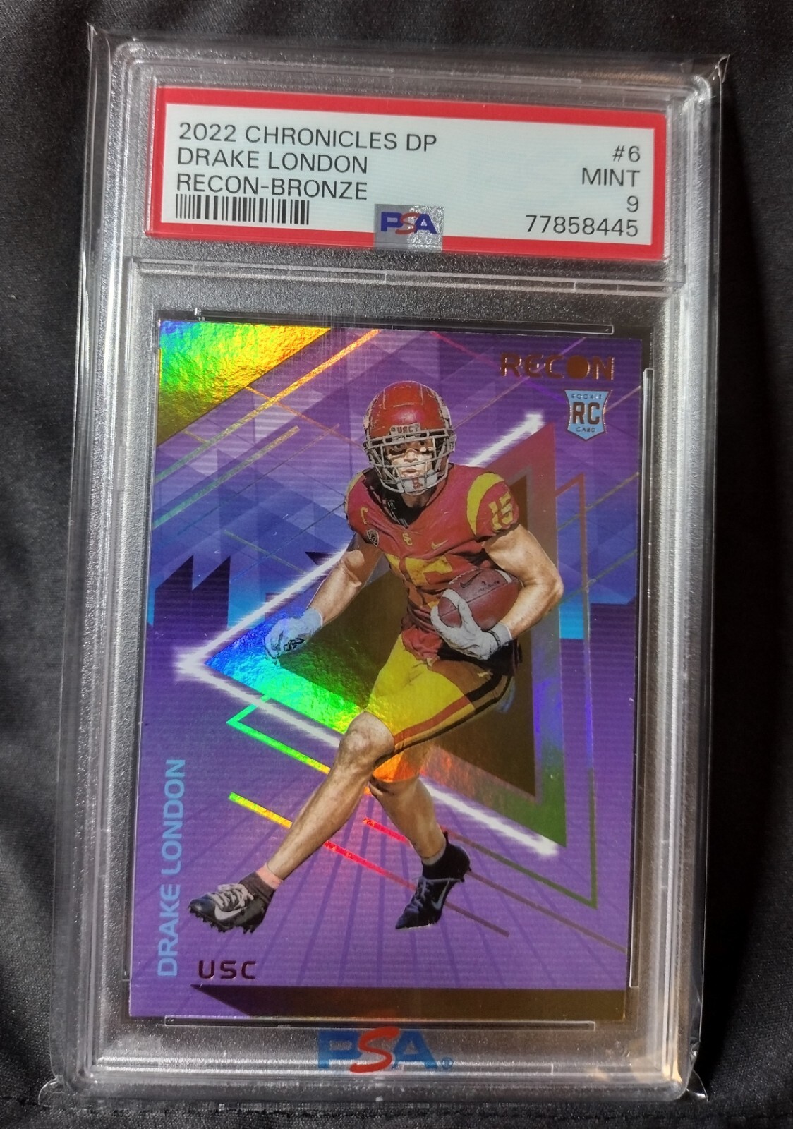 Drake London Panini Chronicles Draft Picks Recon #6 Bronze