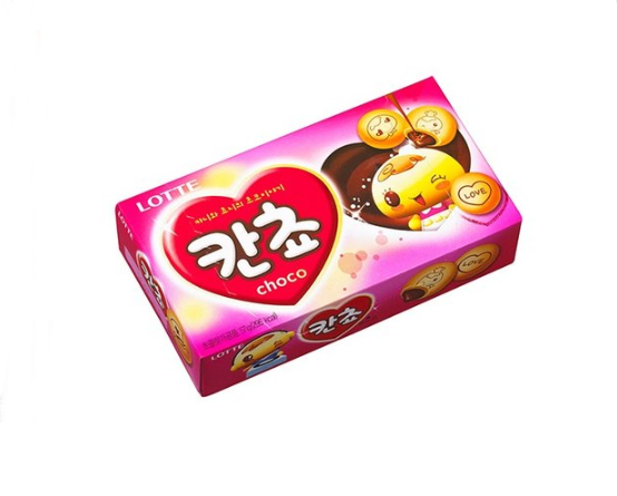 ショコラチャン Korean Snack LOTTE KANCHO 40g x 2Pack Crispy and Delicious Choco