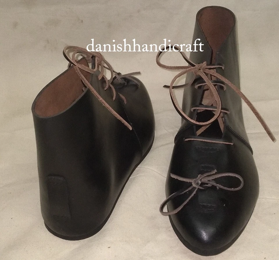 Medieval reenactment boots Handmade leather boots Fantasy cosplay boots - Image 4 of 4