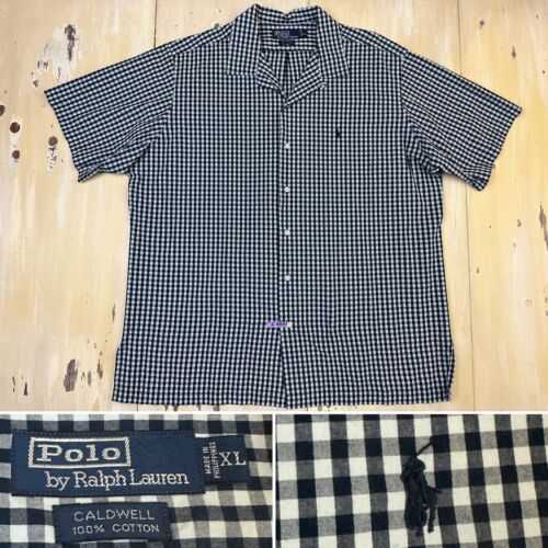 POLO RALPH LAUREN - Caldwell Blue & White Checked Plaid Gingham Shirt, Mens XL - Picture 1 of 16