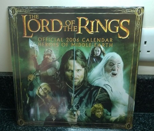 Vintage Lord Of The Rings 2006 Wall Calendar New & Sealed - Imagen 2 de 6