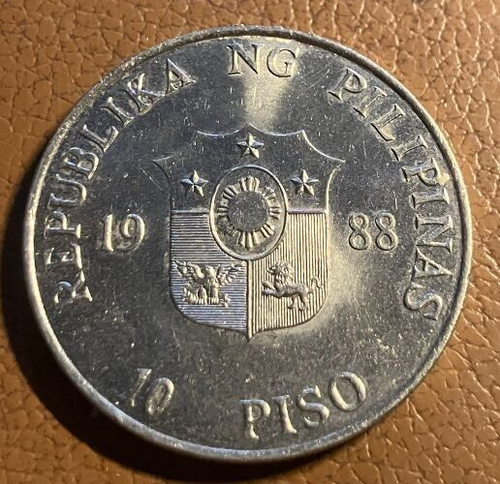 elf Philippines 10 Piso 1988 People Power Revolution Tank - Picture 2 of 2