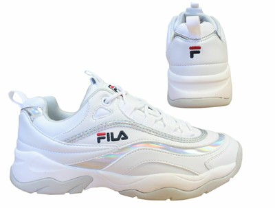 fila ray silver trainers