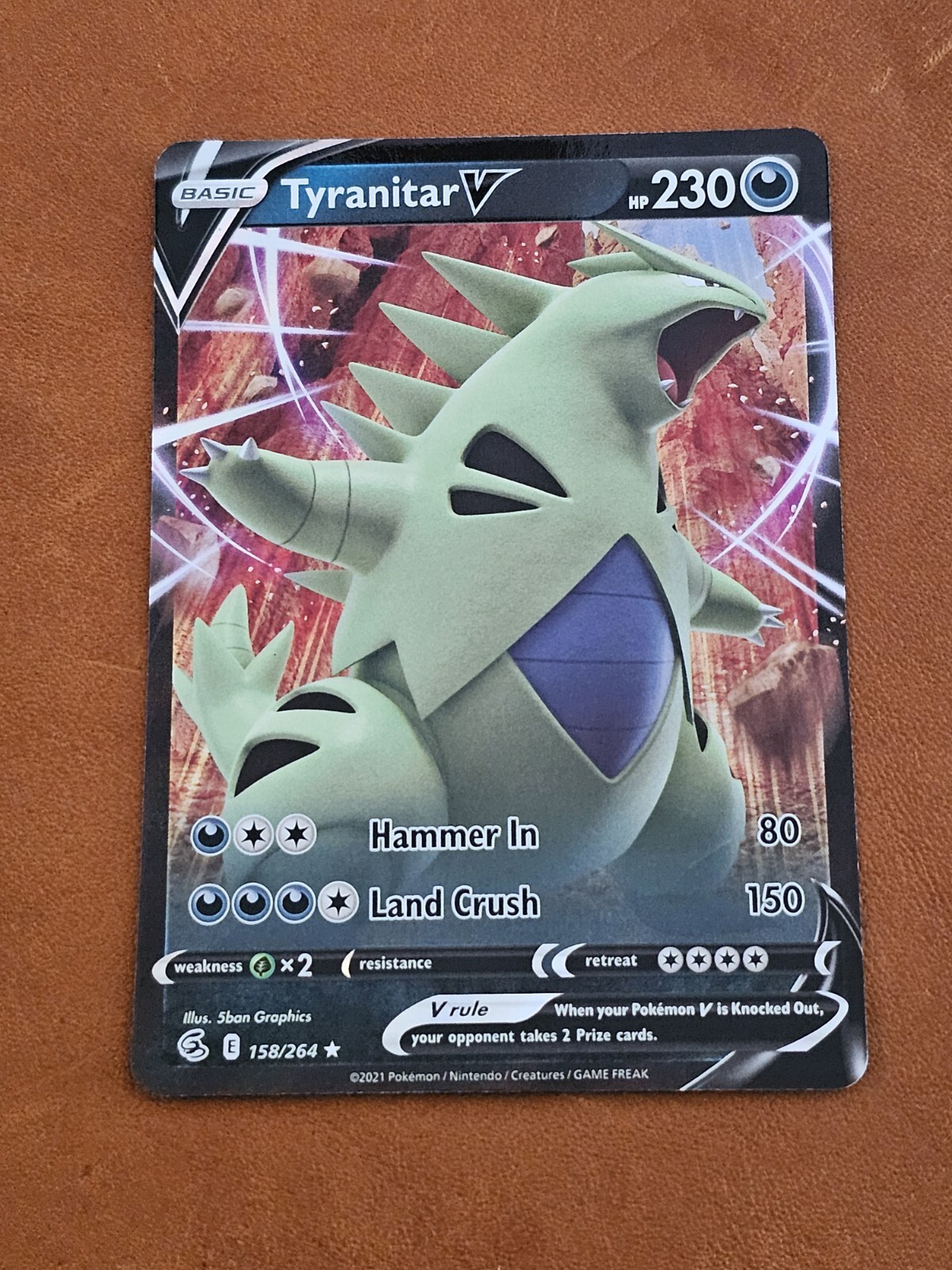 Tyranitar V 158/264 - SWSH: Fusion Strike Ultra Rare - Pokémon TCG (NM)