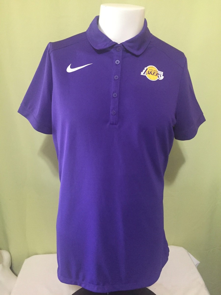 Los Angeles Lakers Nike Dri Fit Women’s Purple Polo Shirt XLT