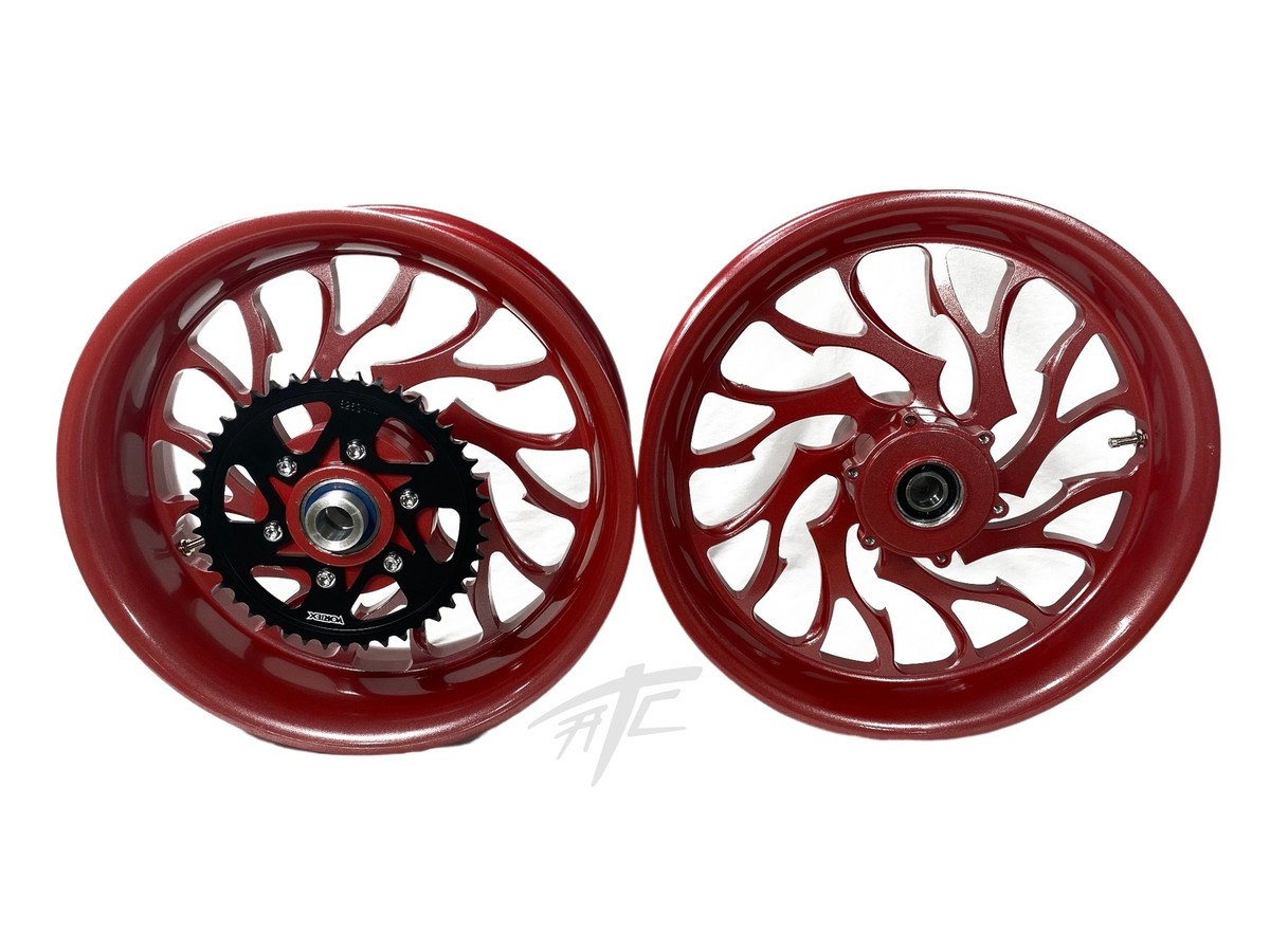 NINJA 240 FAT TIRE CANDY PRO RED HELLIAN WHEELS 04-15