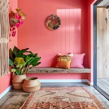 1pc Tranquil Landscape Aluminum Alloy Wall Art - 8x8 Inch Round Metal Sign with