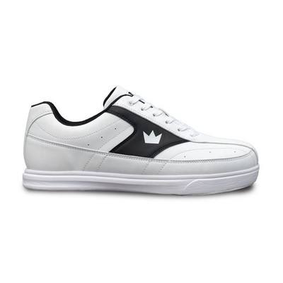 Brunswick Renegade White/Black Mens Bowling Shoes 