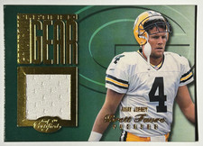 Brett Favre PATCH #/300 Gridiron Gear 1999 Leaf Certified Away Jersey HOF Packer
