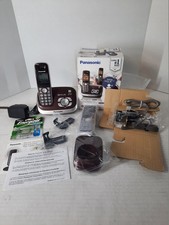 Panasonic KX-TG6572 Dect 6.0 Plus Voicemail Cordless Phones 2 In Burgundy
