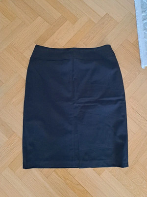 High waist midi Rock Skirt Schlitz Hirsch Business Büro Arbeit classic klassisch